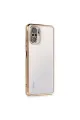 Xiaomi Redmi Note 10 Kılıf Razer Lensli Silikon - Gold