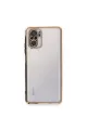 Xiaomi Redmi Note 10 Kılıf Razer Lensli Silikon - Gold