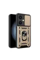 Vivo Y27 Kılıf Pars Lens Yüzüklü Silikon - Gold