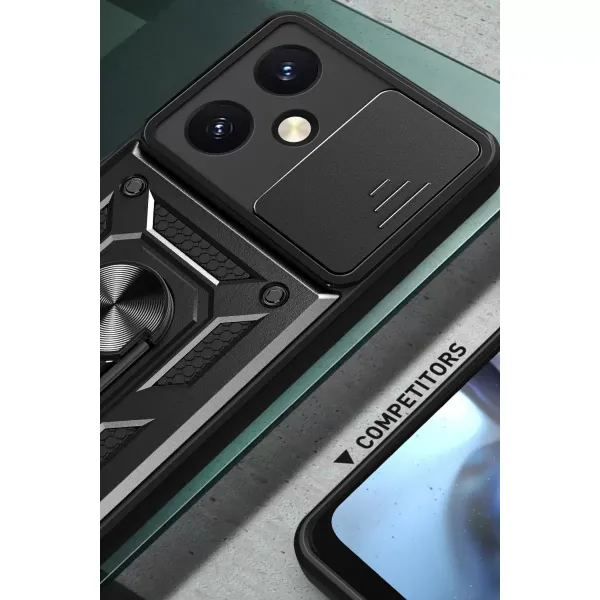 Vivo Y27 Kılıf Pars Lens Yüzüklü Silikon - Yeşil