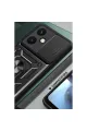 Vivo Y27 Kılıf Pars Lens Yüzüklü Silikon - Yeşil