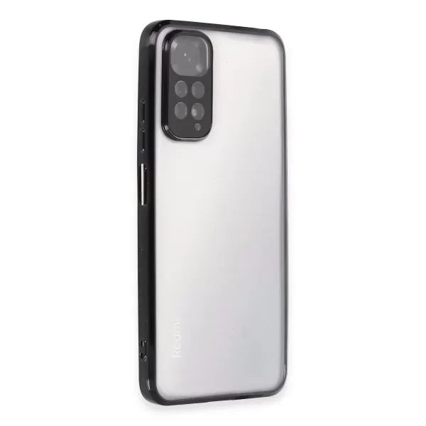 Xiaomi Redmi Note 11 Kılıf Razer Lensli Silikon - Siyah