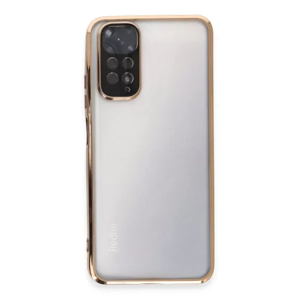 Xiaomi Redmi Note 11 Kılıf Razer Lensli Silikon - Gold