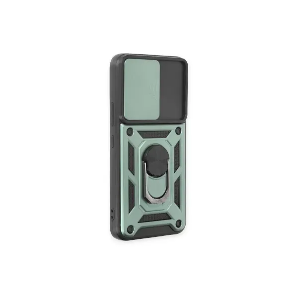 Samsung Galaxy S24 Kılıf Pars Lens Yüzüklü Silikon - Yeşil