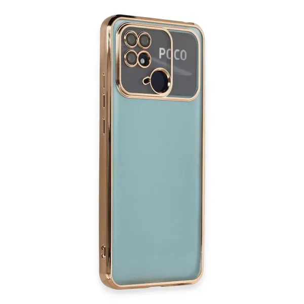 Xiaomi Redmi 10c Kılıf Razer Lensli Silikon - Gold