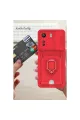 Xiaomi Redmi 13c Kılıf Zuma Kartvizitli Yüzüklü Silikon - Siyah