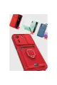 Xiaomi Redmi 13c Kılıf Zuma Kartvizitli Yüzüklü Silikon - Siyah