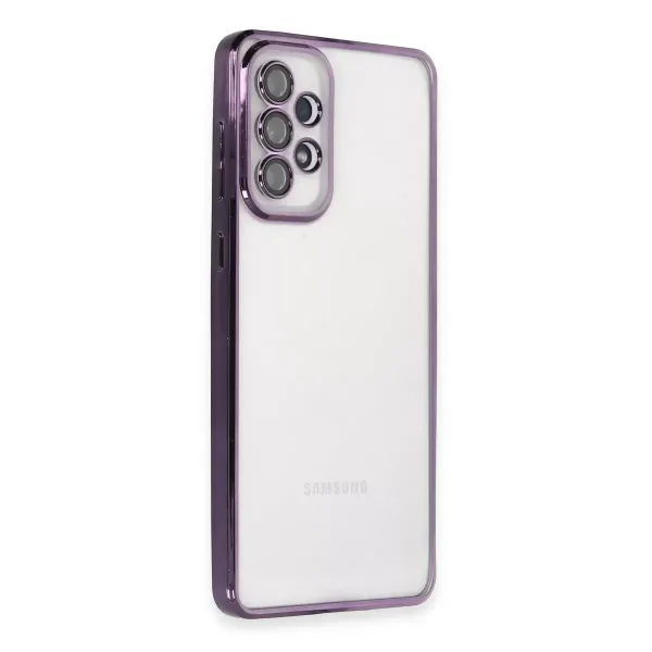 Samsung Galaxy A53 5g Kılıf Razer Lensli Silikon - Mor