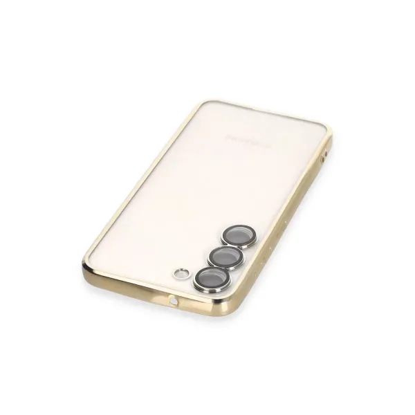 Samsung Galaxy S23 Kılıf Razer Lensli Silikon - Gold