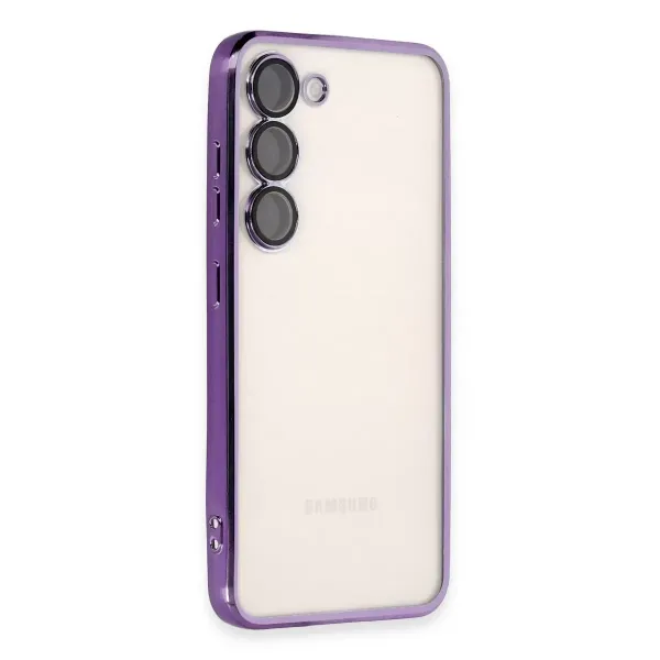 Samsung Galaxy S23 Kılıf Razer Lensli Silikon - Mor