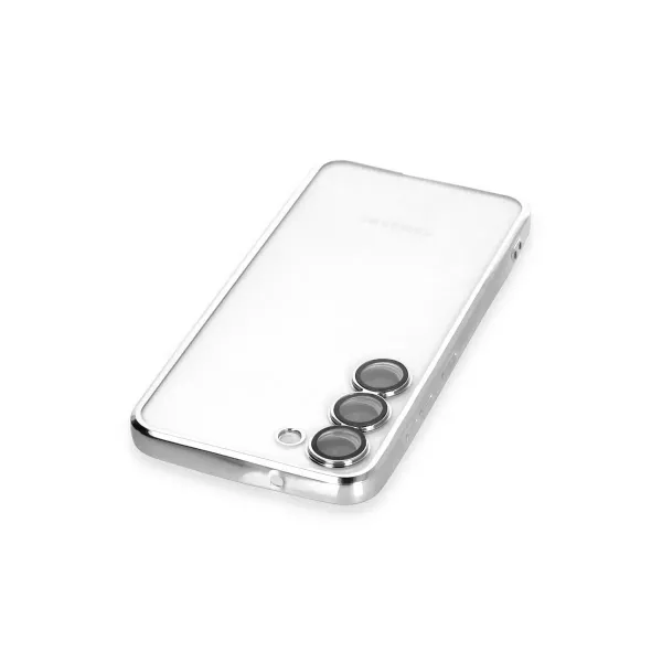 Samsung Galaxy S23 Kılıf Razer Lensli Silikon - Gümüş