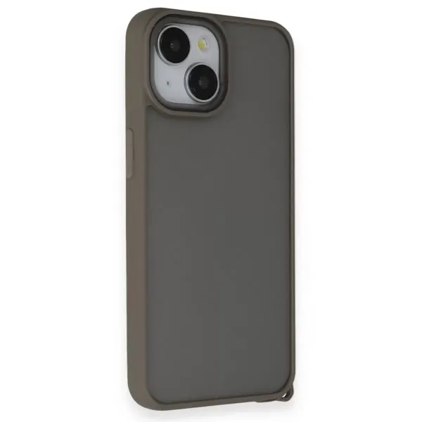 Apple İphone 14 Kılıf Elegant Kapak - Titan Gri