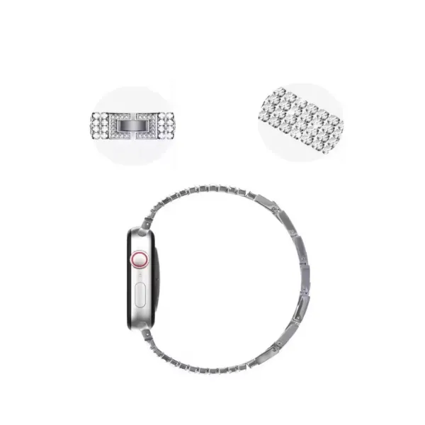 Apple Watch 38mm Live Taşlı Kordon (saat Değildir) - Siyah
