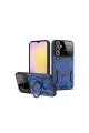 Samsung Galaxy S25 Kılıf Joy Lens Standlı Kapak - Lacivert