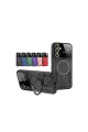 Samsung Galaxy S25 Plus Kılıf Joy Lens Standlı Kapak - Kırmızı