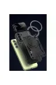 Samsung Galaxy S24 Fe Kılıf Joy Lens Standlı Kapak - Siyah