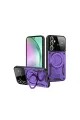 Samsung Galaxy S24 Fe Kılıf Joy Lens Standlı Kapak - Mor