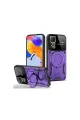 Xiaomi Redmi Note 11 Pro Kılıf Joy Lens Standlı Kapak - Mor