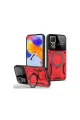 Xiaomi Redmi Note 11 Pro Kılıf Joy Lens Standlı Kapak - Kırmızı