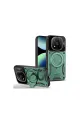 Xiaomi Redmi Note 14 Pro 5g Kılıf Joy Lens Standlı Kapak - Koyu Yeşil