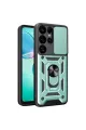 Samsung Galaxy S25 Ultra Kılıf Pars Lens Yüzüklü Silikon - Yeşil