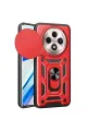 Xiaomi Redmi 14c Kılıf Pars Lens Yüzüklü Silikon - Kırmızı