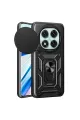 Xiaomi Redmi Note 14 Pro 5g Kılıf Pars Lens Yüzüklü Silikon - Siyah