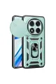 Xiaomi Redmi Note 14 Pro 5g Kılıf Pars Lens Yüzüklü Silikon - Yeşil