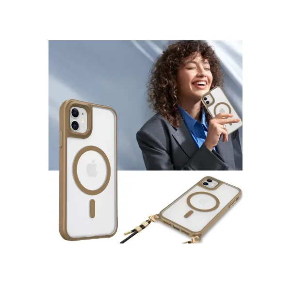 Apple İphone 11 Kılıf Enka Magsafe Silikon Kılıf - Desert
