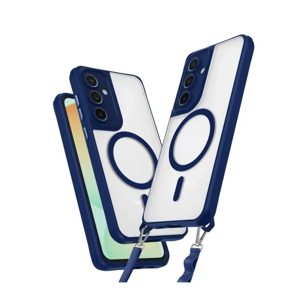 Samsung Galaxy S25 Kılıf Enka Magsafe Silikon Kılıf - Lacivert