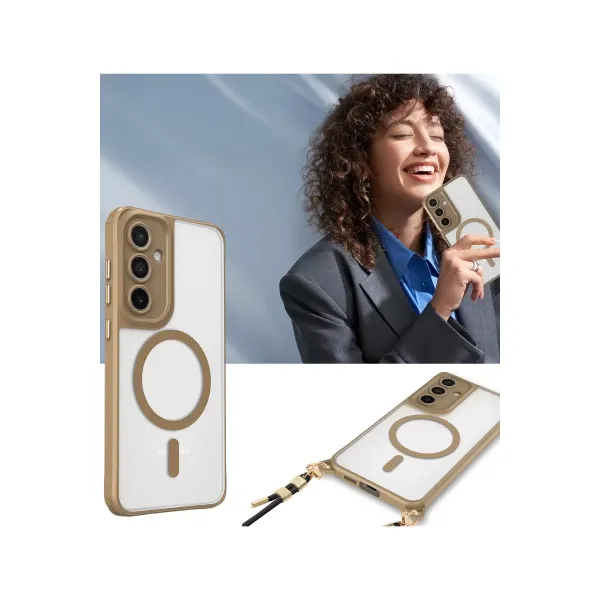 Samsung Galaxy S25 Plus Kılıf Enka Magsafe Silikon Kılıf - Şeffaf