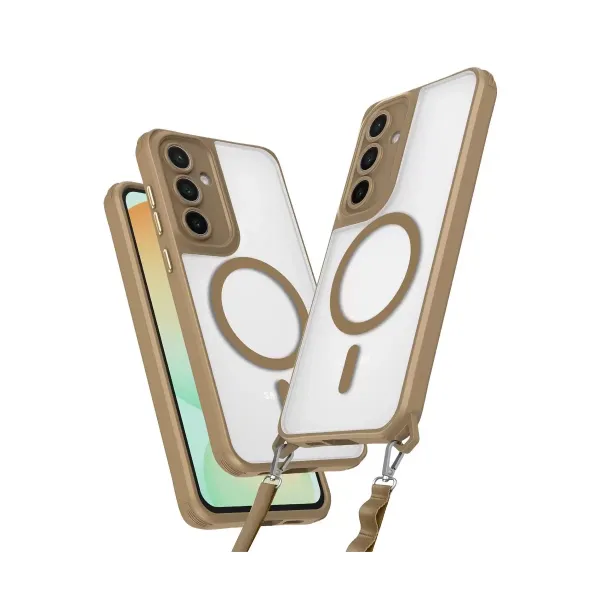 Samsung Galaxy S24 Fe Kılıf Enka Magsafe Silikon Kılıf - Desert
