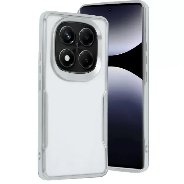 Xiaomi Redmi Note 14 Pro 4g Kılıf Boyi Silikon Kapak - Gümüş