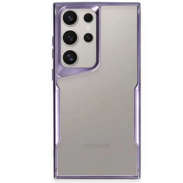 Samsung Galaxy S25 Ultra Kılıf Boyi Silikon Kapak - Derin Mor
