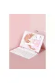 Samsung Galaxy X510 Tab S9 Fe 11 Kılıf Kc01 Smart Klavyeli Tablet Kılıfı - Pembe