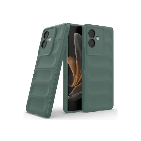 Oppo A3 Kılıf Optimum Silikon - Koyu Yeşil