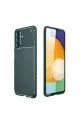 Samsung Galaxy A56 Kılıf Auto Focus Karbon Kapak - Koyu Yeşil