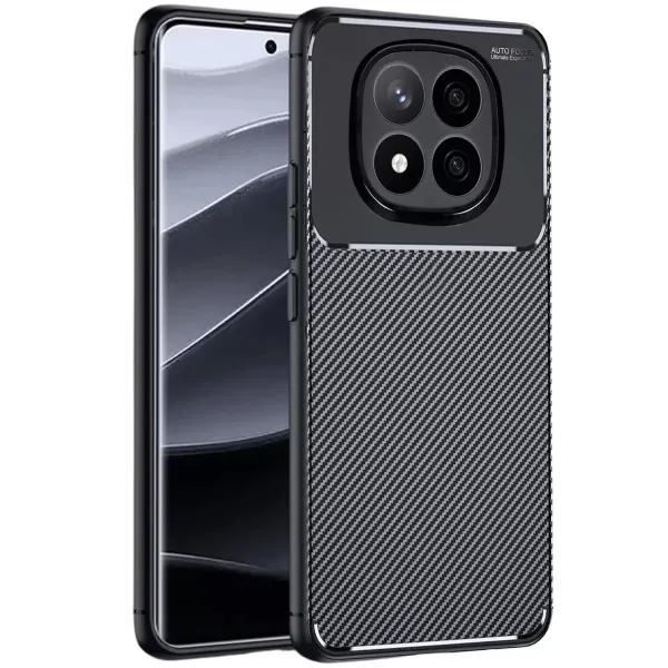 Xiaomi Redmi Note 14 Pro 5g Kılıf Auto Focus Karbon Kapak - Siyah