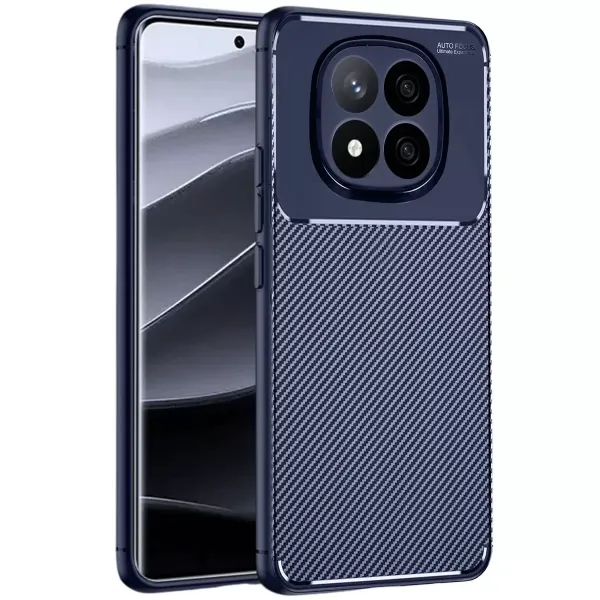 Xiaomi Redmi Note 14 Pro 5g Kılıf Auto Focus Karbon Kapak - Lacivert