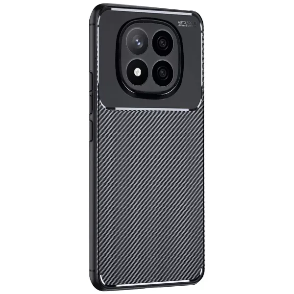Xiaomi Redmi Note 14 Pro Plus Kılıf Auto Focus Karbon Kapak - Siyah