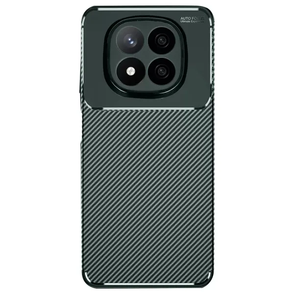 Xiaomi Redmi Note 14 Pro Plus Kılıf Auto Focus Karbon Kapak - Koyu Yeşil
