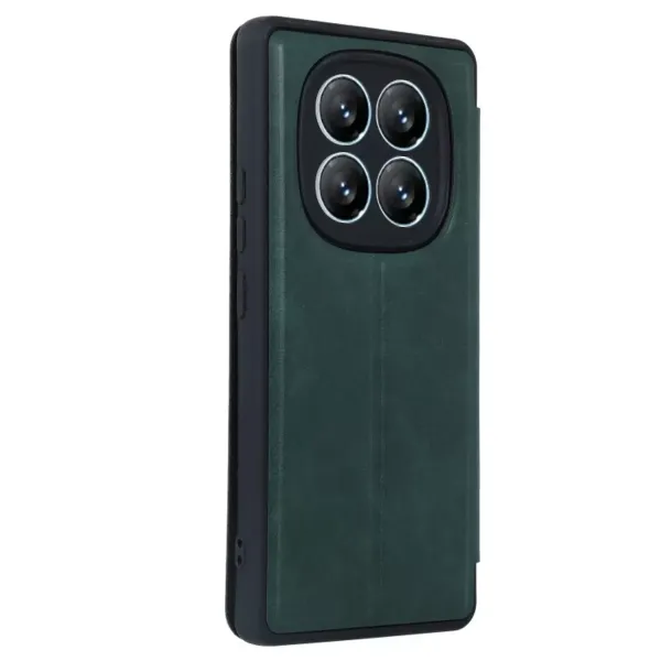 Xiaomi Redmi Note 14 Pro 5g Kılıf Flip Cover - Koyu Yeşil