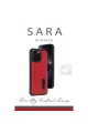 Apple İphone 15 Pro Max Kılıf Sara Kartvizitli Deri Kılıf - Lacivert