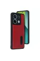 Xiaomi Redmi Note 13 Pro 4g Kılıf Sara Kartvizitli Deri Kılıf - Kırmızı
