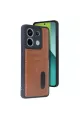 Xiaomi Redmi Note 13 Pro 5g Kılıf Sara Kartvizitli Deri Kılıf - Taba