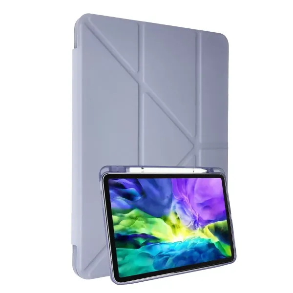 Apple İpad 2022 10.9 (10.nesil) Kılıf Kalemlikli Mars Tablet Kılıfı - Lila