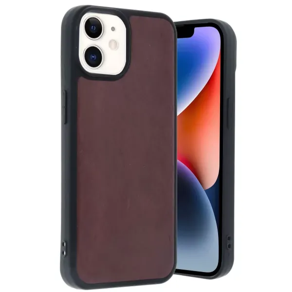 Apple İphone 11 Kılıf Aras Deri Kapak - Bordo