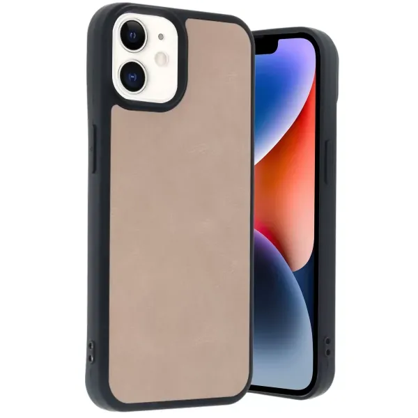Apple İphone 11 Kılıf Aras Deri Kapak - Pudra