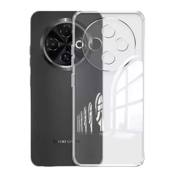 Tecno Spark 30c Kılıf Lüx Şeffaf Silikon