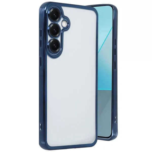 Samsung Galaxy S25 Plus Kılıf Razer Lensli Silikon - Lacivert